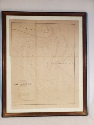 Cape Fear River Bars 1858 Comparative Chart North Carolina Us Coast Survey Map