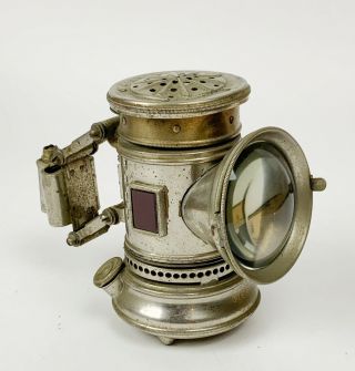 Antique Search Light Bicycle Lamp Lantern Bridgeport Brass Co