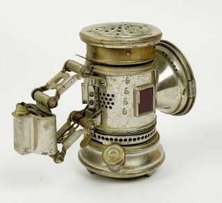 Antique Search light bicycle lamp lantern Bridgeport Brass co 2