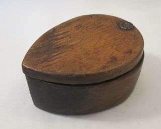 A Good 19th Century Wooden Treen Trinket Box - Rustic