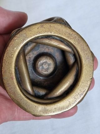 Unusual Antique Wwi Trench Art Shell Case Paperweight Or Stand