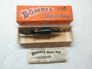 Vintage Bomber Fishing Lure Waterdog 1602 B.  M.  And Paperwork