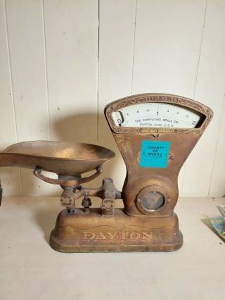 Vintage Dayton Scale Style No.  166 The Computing Scale Co.  Old