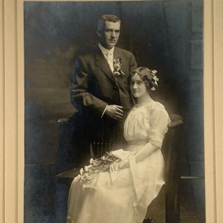 Antique/vintage Gelatin Silver Photo Couple Man Woman Appleton Wi