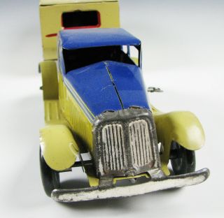 Vintage or Antique Tin Mettoy Wind - up Car and Trailer 5