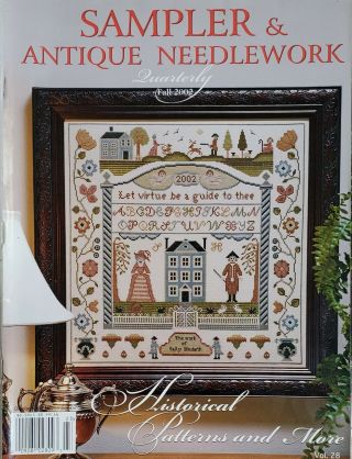 Sampler & Antique Needlework Quarterly Fall 2002 Vol 8 No 3.  Wallwin Sampler Pt3