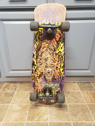 Look 1989 Rare Purple Santa Cruz Salba Tiger Skateboard Deck Vision Powell