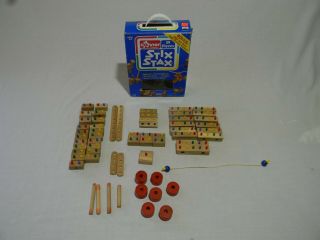 Rare Vintage Construction Wood Building Toy Blocks - Stix Stax By Connor