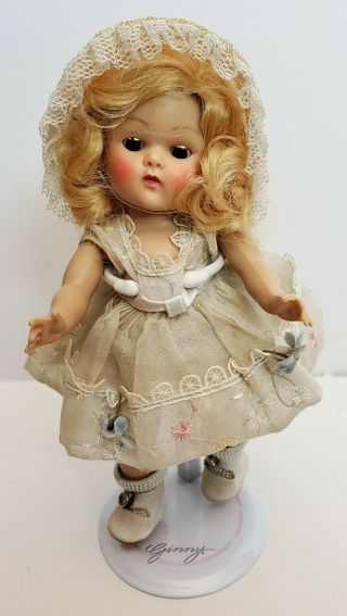 Vintage Vogue Ginny Doll 1952 Tiny Miss Series Dress 43 Beryl Brown Eyes Blonde