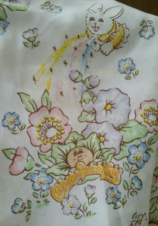 Vintage 1983 Cabbage Patch Kids Twin Fitted Sheet And Bright