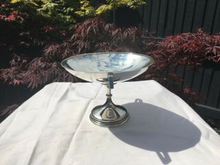 STUNNING ART NOUVEAU SOLID STERLING SILVER FOOTED BOWL/TAZZA S/FIELD 1896 411grs 2