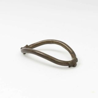 Antique Brass Ankle Bracelet From West Africa Senufo Trade Money 9.  7 Oz 5 - 3/4 " L