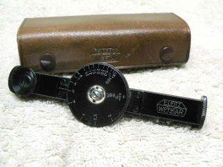 Antique Leitz Large Wheel Black Dial Fokin Rangefinder For Leica Camera.  Beauty