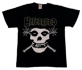 Hatebreed Vintage T Shirt Fiends Misfits Skull Cro - Mags Biohazard Nyhc Medium