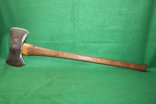 Antique Vintage 1944 Sager Chemical Double Bit Axe With Handle Inv Cr03