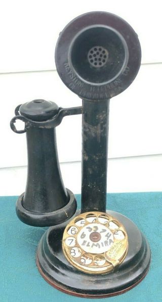 Antique American Electric Co.  Candlestick Telephone Keystone - For Restore