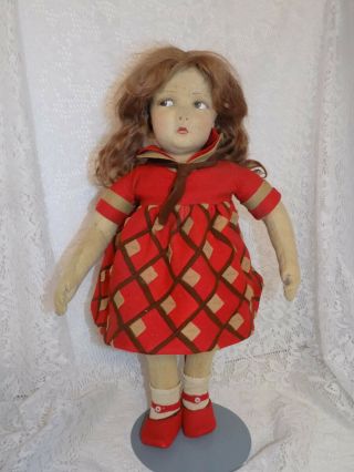 Antique Early Cloth Felt Lenci Doll Series 109 Jump Rope Girl