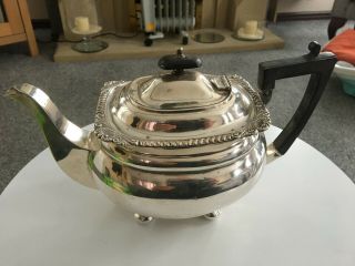 Antique James Dixon Sheffield Silver Plated Tea Pot Square Spout