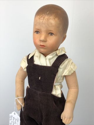 15” Vintage 1950’s Kathe Kruse German Doll Hand Painted Adorable Boy 131445 Me
