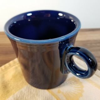 Vintage Cobalt Blue Fiesta Hlc Homer Laughlin Ring Handle Coffee Mug Cup