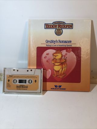 Vintage Teddy Ruxpin Grubbys Romance Book And Cassette Tape Read Along Wow 1985