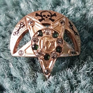 Kappa Sigma Fraternity Antique 14k Gold Mine Cut Diamonds Pin Badge - Wow