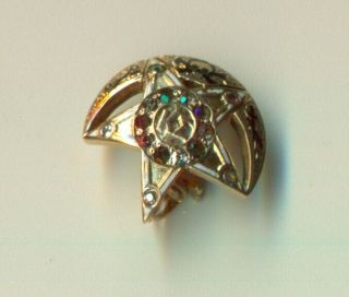 Kappa Sigma fraternity antique 14k gold mine cut diamonds pin badge - Wow 2