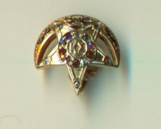 Kappa Sigma fraternity antique 14k gold mine cut diamonds pin badge - Wow 5