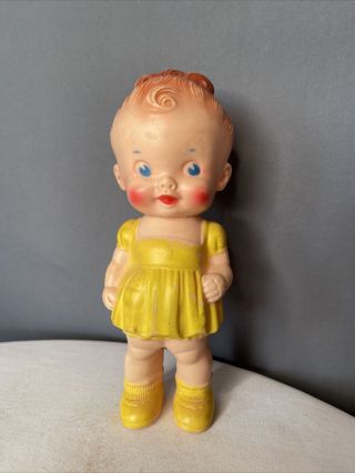 Vintage 1950’s Sun Rubber Co.  Squeaker Toy Girl Doll Ruth Newton Squeaks
