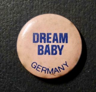 Antique Dream Baby Germany Button - Rare Advertising Doll Pin - Armand Marseille