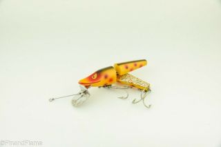 Vintage Heddon Scissor Tail Strawberry Spot Antique Fishing Lure Jj2