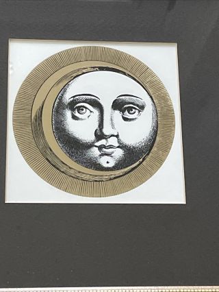 Piero Fornasetti soli e lune framed vintage print mid century 3