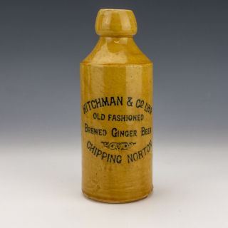 Antique Stoneware Bottle - Hitchman & Co Limo - Ginger Beer - Chipping Norton