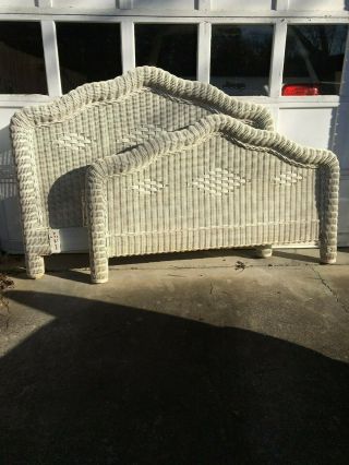 Wicker Rattan Bdrm Furniture.  Bed Headboard And Footboard Exceptional Quality
