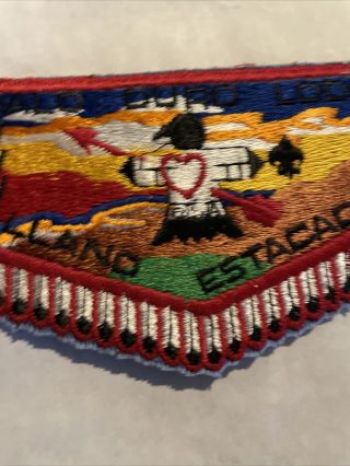 Palo Duro OA lodge 486 red early flap Llano Estecado Boy Scouts Order of Arrow 3