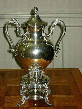 Vintage Sheridan Silver On Copper Coffee/tea/hot Water Urn
