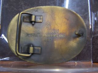 Vintage - 1987 - Solid Brass Philip Morris INC - Malboro Steer Belt Buckle 2