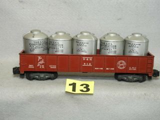 American Flyer Post War S Scale 916 D&h Gondola W/canisters,  V.  G.  Ready To Run