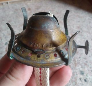 Vintage 19th C 1 Miller Victor Oil Kerosene Lamp Burner Look 2 1/2 " Fit Chimney
