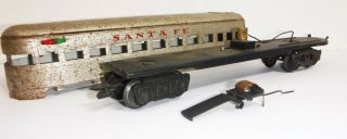 Marx 3197 Santa Fe El Capitan Observation Passenger Car For Parts/restoration
