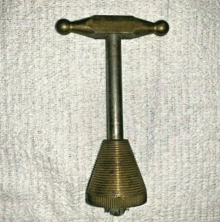 Antique Surgeon ' s TREPHINE Skull DRILL Brass & Metal Surgical Tool 5