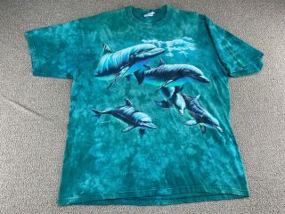 Dolphin Shirt Xl Bleached Tie Dye Chicagos Brookfield Zoo Aquatic Animals Vtg