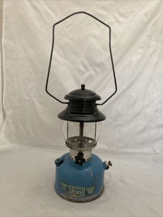 Rare Vintage Sears Blue & Black Single Mantle Lantern 476.  72211 05/68 1968