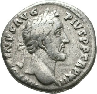 Lanz Rome Ar Denarius Antoninus Pius Salus Patera Rudder Globe @qqq1607