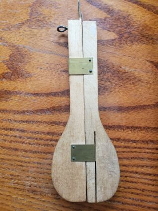 Vintage Wooden Weaving Rug Shuttle Needle Hooking Punch Antique Rug Tool Bin 30