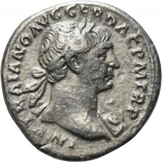 Dionysos Trajanus Ar - Denar Rom Thronende Roma Mw 2100