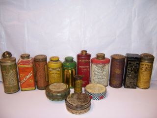 14 Vintage Antique Medical Tins Dental/Foot Powders Ointments Antiseptic 3