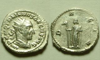 Rare Ancient Roman Silver Coin Antoninianus Trajan Decius 251 Ad Dacia