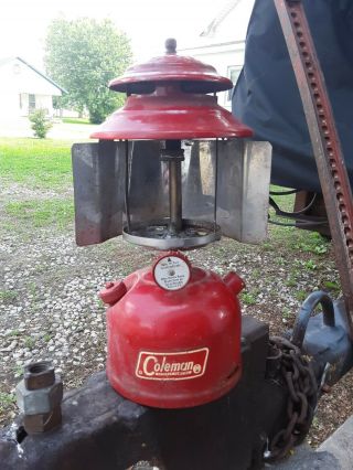 Vintage Coleman Red Lantern 200a Single Mantle Parts No Glass Globe 66