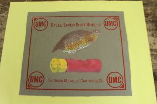 Antique Umc Shot Shells Bullet Counter Top Felt Mat Sign
